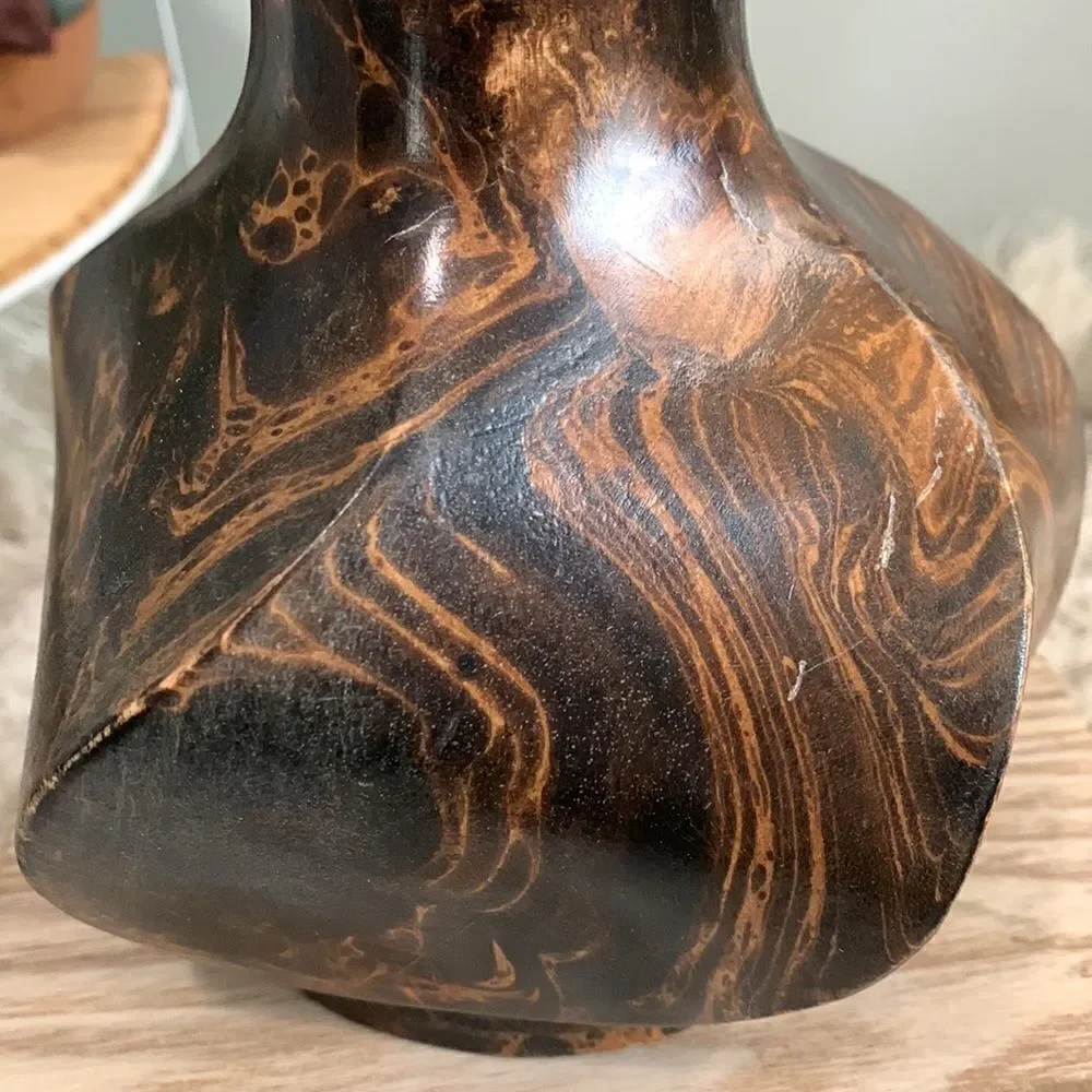 Wooden Vase Made In Thailand‎